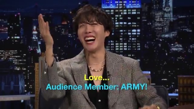.BTS_official’s j-hope’s inspiration behind “Sweet Dreams” is #ARMY 🥹 #jhopeOnFallon #FallonTonight #jhopeSweet_Dreams