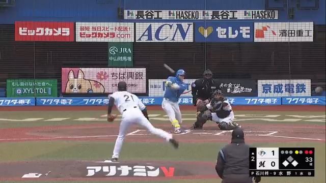ライトへのタイムリーヒットで1⃣点追加!👏 #水野達稀 #lovefighters イベントや来場プレゼントも盛りだくさん!6月までのチケットは好評販売中!