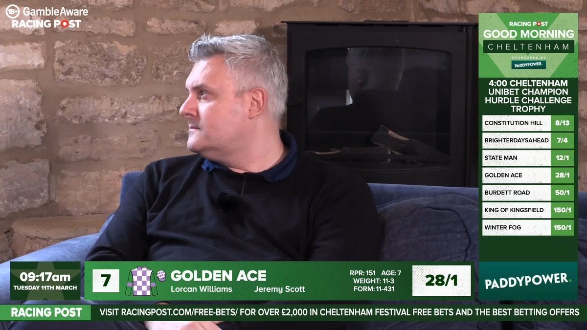 🗣 “I don’t think either of them win” Graeme Rodway is AGAINST Constitution Hill and Brighterdaysahead in the Champion Hurdle 😱 Good Morning Cheltenham with Paddy Power 🍀 18+ #GambleAware