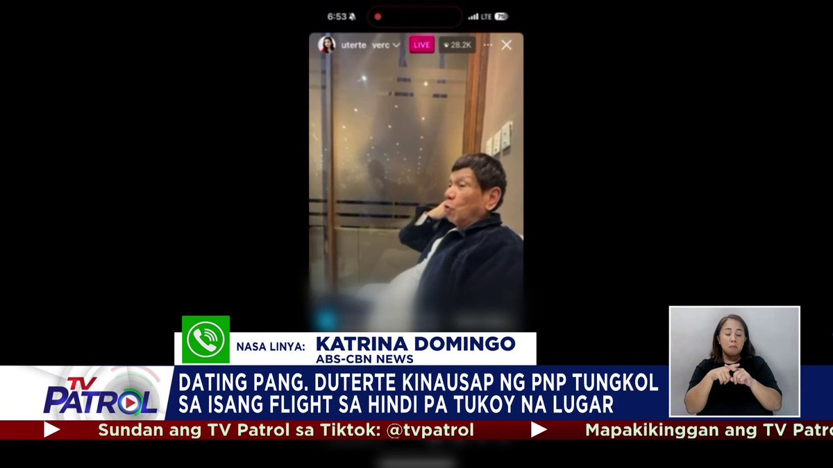 Kinausap ng PNP ang kampo ni dating pangulong Rodrigo Duterte para isakay siya sa eroplano at dalhin sa hindi pa tukoy na lugar.