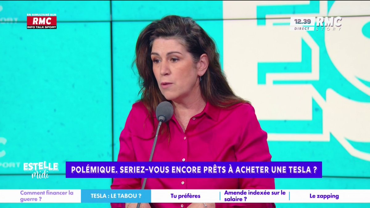 🚗 Polémique : seriez-vous encore prêts à acheter une Tesla ? 🎙️ Emmanuelle DANCOURT : "Musk est dangereux depuis très longtemps... Je n'achète pas une voiture à quelqu'un qui fait des saluts nazis, à quelqu'un qui est le suppo de Satan d'un président violent !" #EstelleMidi