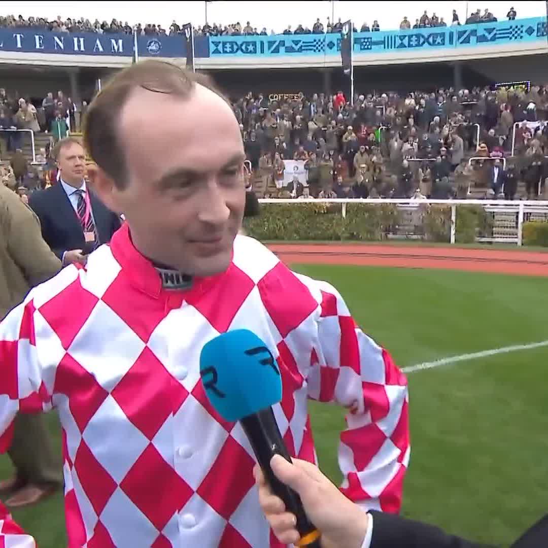 🗣️ "Unexpected, but very happy." Nico de Boinville on Jango Baie's remarkable win in the Arkle