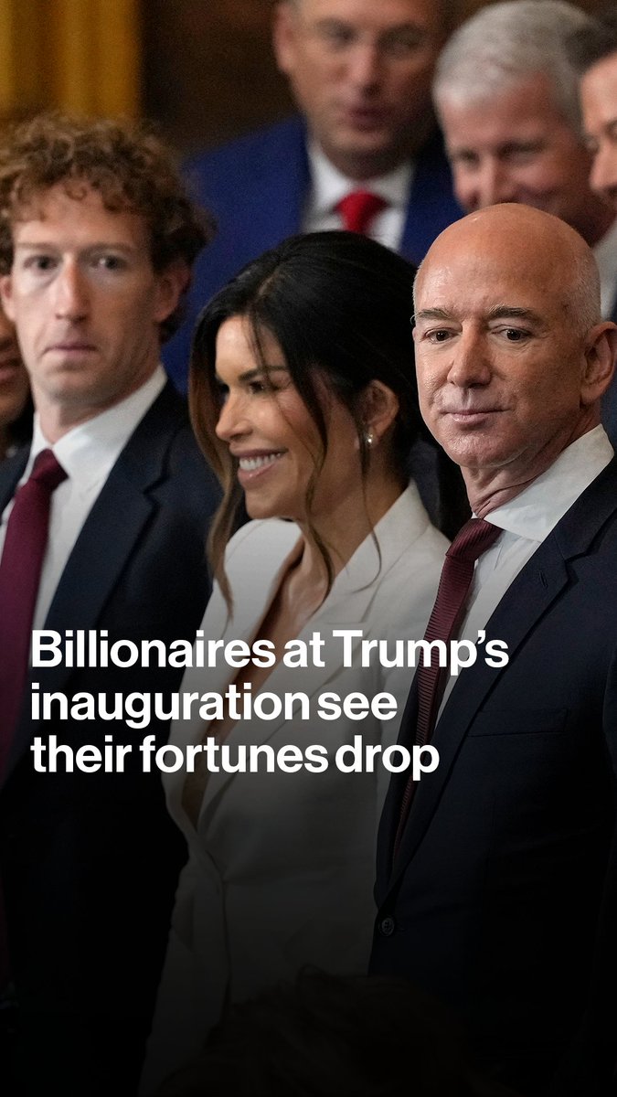 The billionaires who attended Trump's inauguration have since lost $209 billion