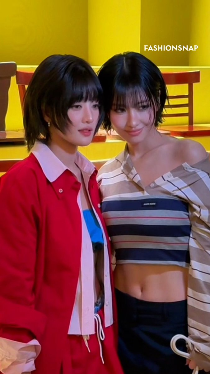 MOMO and (G)I-DLE Minnie at the Miu Miu show #MiuMiuFW25xMOMO