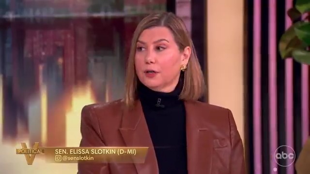 Sen. Elissa Slotkin on #TheView: "The president is looking in all the couch cushions for about $6 trillion... so that he can rewrite the tax code and give a real big benefit to some of the wealthiest in our country. And he's going to make you pay in every part of your life."