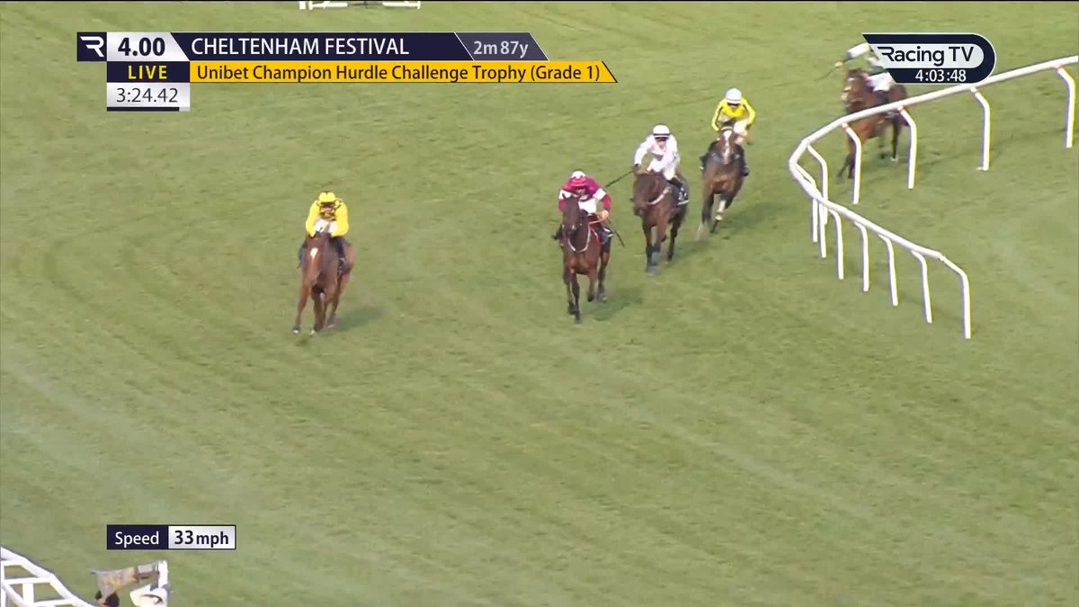 😳 How do you describe the 2025 Champion Hurdle in three words? #CheltenhamFestival