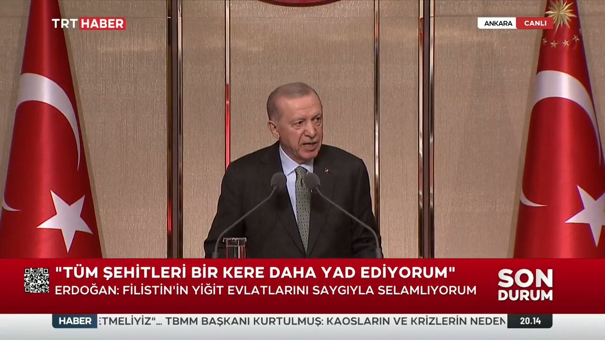 Cumhurbaşkanı Erdoğan: İsrail'in 471 gün boyunca Gazze'de gerçekleştirdiği katliamlar, insanlık tarihine bir utanç lekesi olarak kazınmıştır.