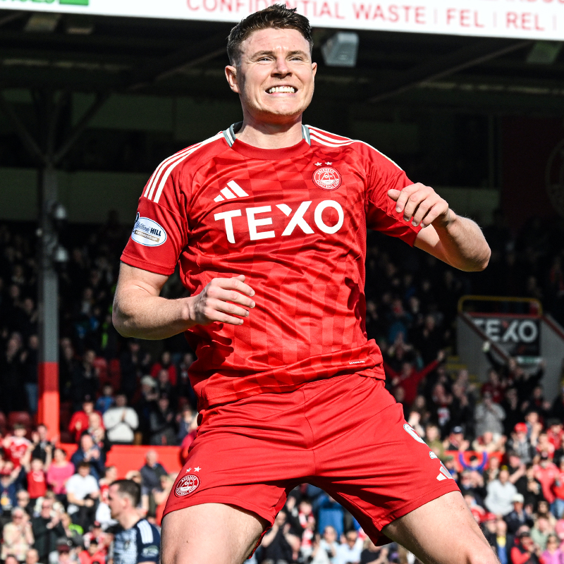 10 goals and counting for The Dons. The hard work on and off the pitch rewarded with a Scotland call-up for Kevin 👊