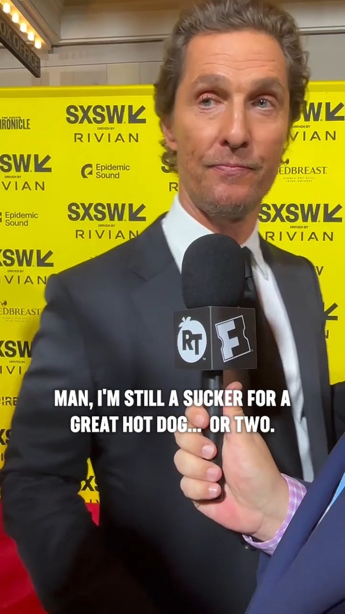 Matthew McConaughey shares how he goes to the movies at the world premiere of his new film, #TheRivalsOfAmziahKing at #SXSW.