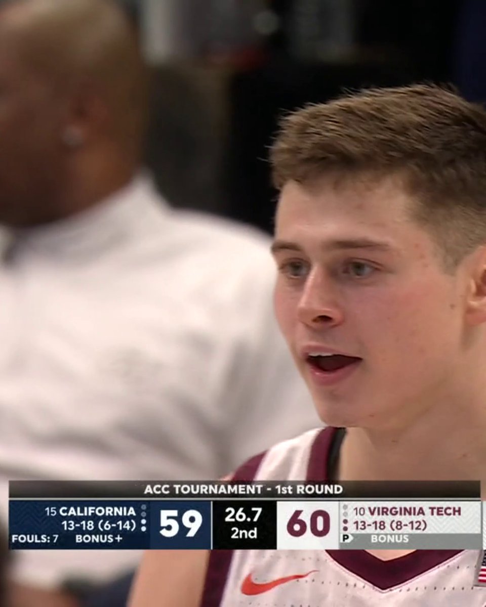 BRANDON RECHSTEINER GIVES VIRGINIA TECH THE LEAD 🥶 Virginia Tech Men's Basketball