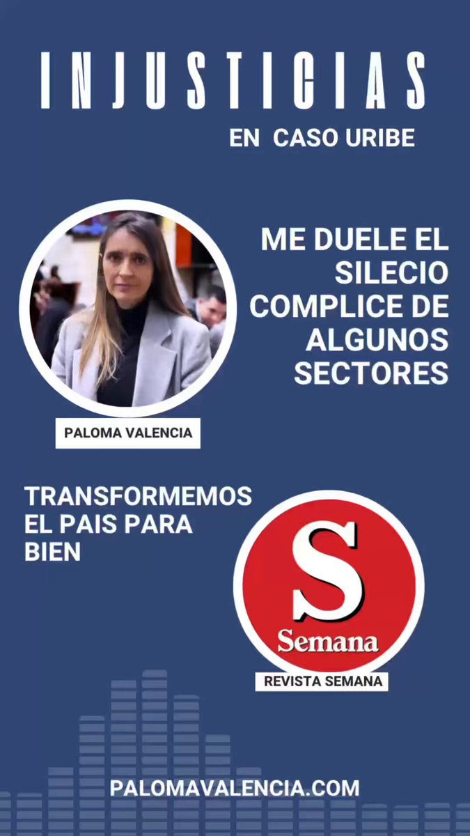 Ver una injusticia y el silencio de tantos sectores duele. Sufro porque quiero al presidente Uribe y porque este país merece justicia, no montajes. ⬇️⬇️⬇️