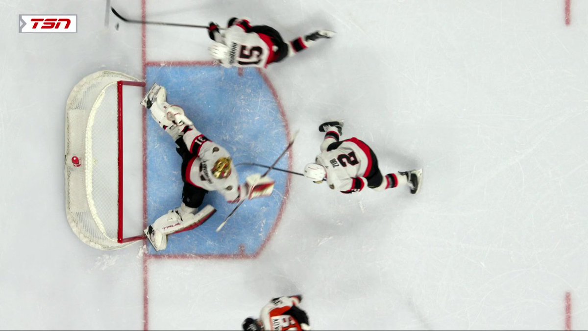 SKATER SAVE ALERT 😱 Matthew Highmore with an INCREDIBLE effort to take away a sure goal!