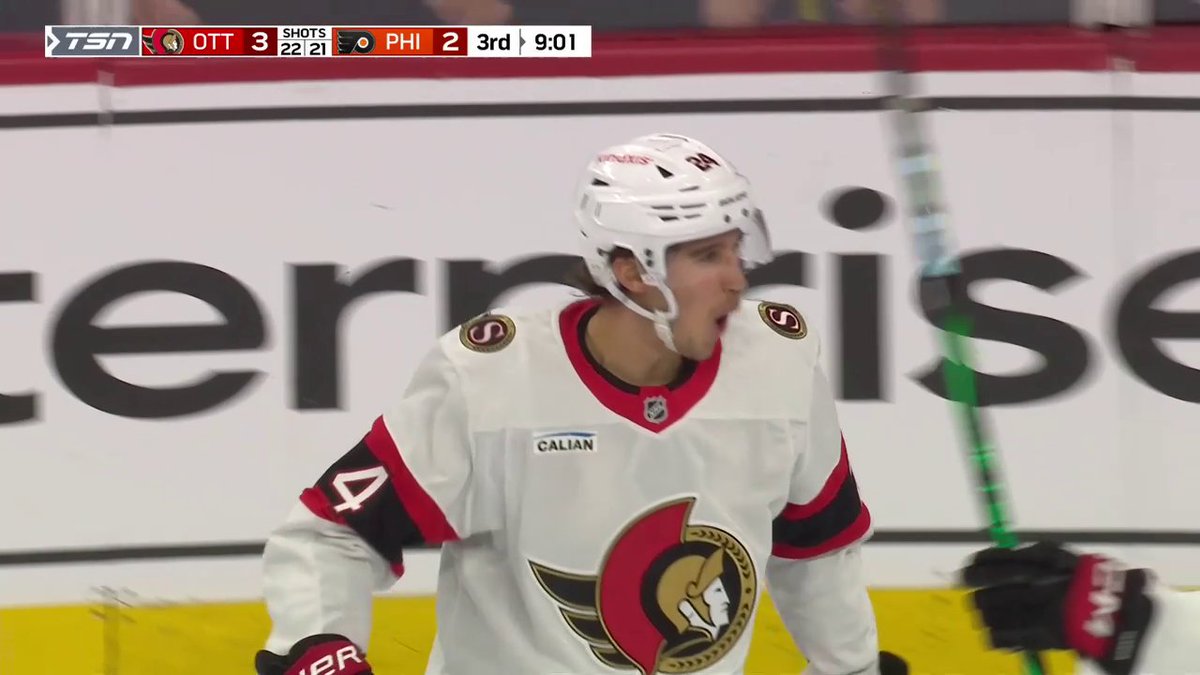 Three points in three games since being acquired by the Ottawa Senators. Dylan Cozens is fitting in just fine 🔥