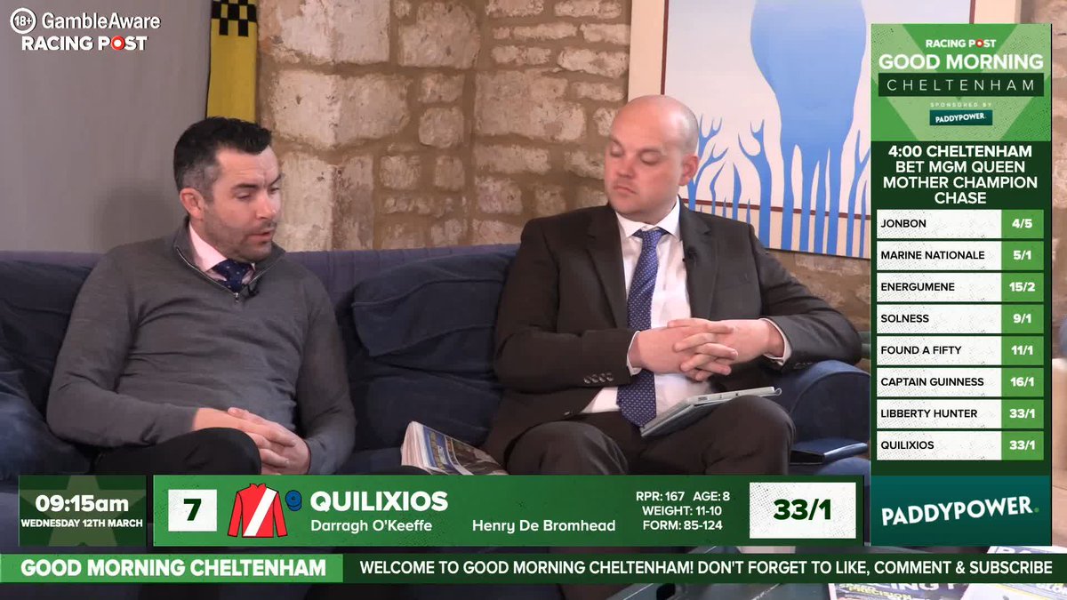 🗣 “He’s not as comfortable around here” Aidan Coleman explains why he thinks JONBON isn’t as good at Cheltenham as he is at other tracks 18+ #GambleAware | Good Morning Cheltenham with Paddy Power 🍀