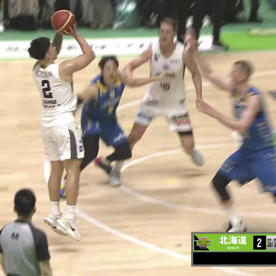 前半だけで1人で6本の3Pシュート!!! 北海道#2 ラモスが止まらない🔥 Dwight Ramos レバンガ北海道 #Bリーグ #りそなグループ
