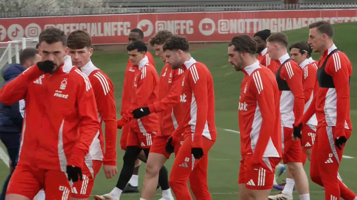 Nottingham Forest train ahead of Ipswich Town match as they look to secure a spot in the Champions League 🏆
