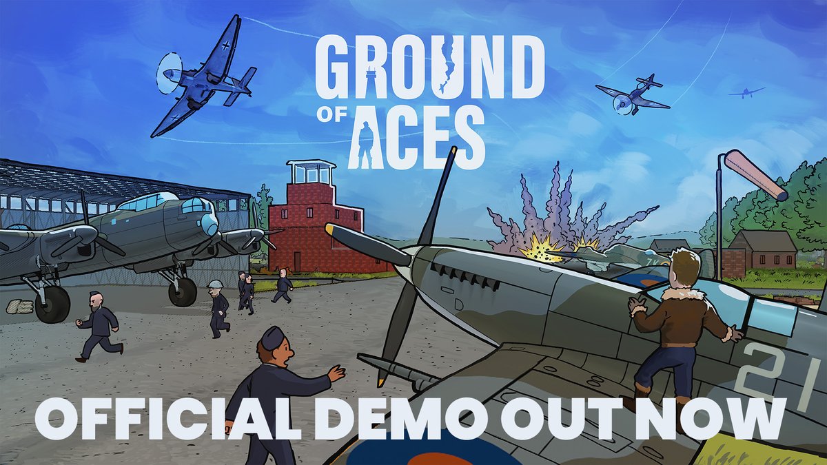 In GROUND OF ACES, you take command of a military base during WW2! 👷 Build your own dream airbase 🛩️ Manage your crew and airplanes 👩✈️ Send out your pilots on flight missions ✌️ Lead your country to victory Check out the official demo on Steam! 🎇