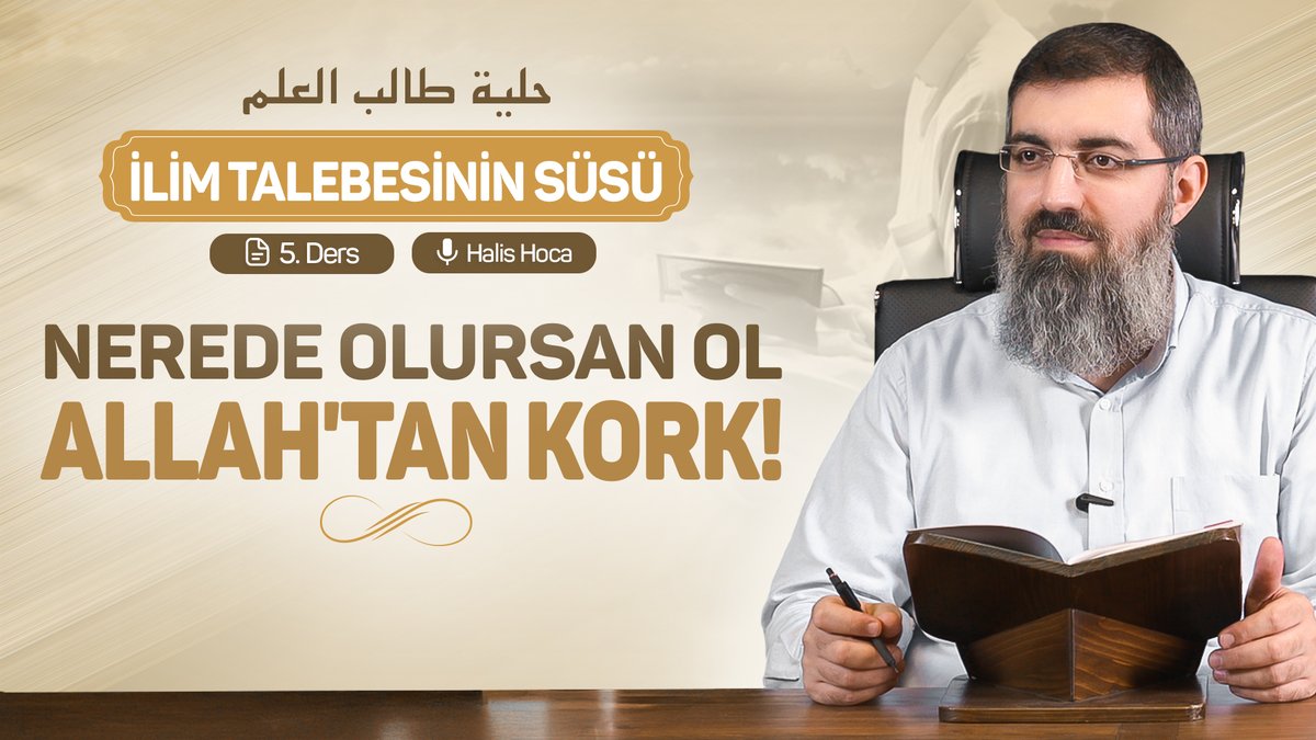 "Öyleyse ey ilim talebeleri! Ders için diz çöktüyseniz, ilim talebi gibi enfes bir şeye tutunduysanız sizlere de kendime de hem gizli hem de aşikâr hâllerde Allah Teâlâya karşı takva içinde olmayı tavsiye ederim." 📘 İlim Talebesinin Süsü 5