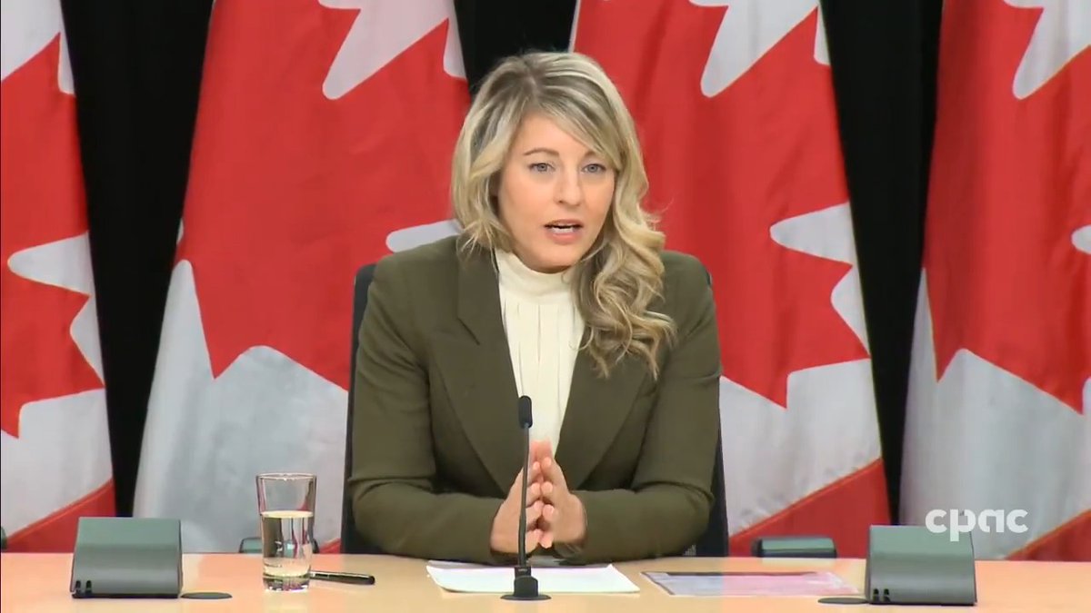 "The excuse for those tariffs shifts every day. The only constant in this unjustified and unjustifiable trade war seems to be President Trump's talks of annexing our country through economic coercion," says Foreign Affairs Minister Mélanie Joly on ongoing Canada-U.S. trade war.