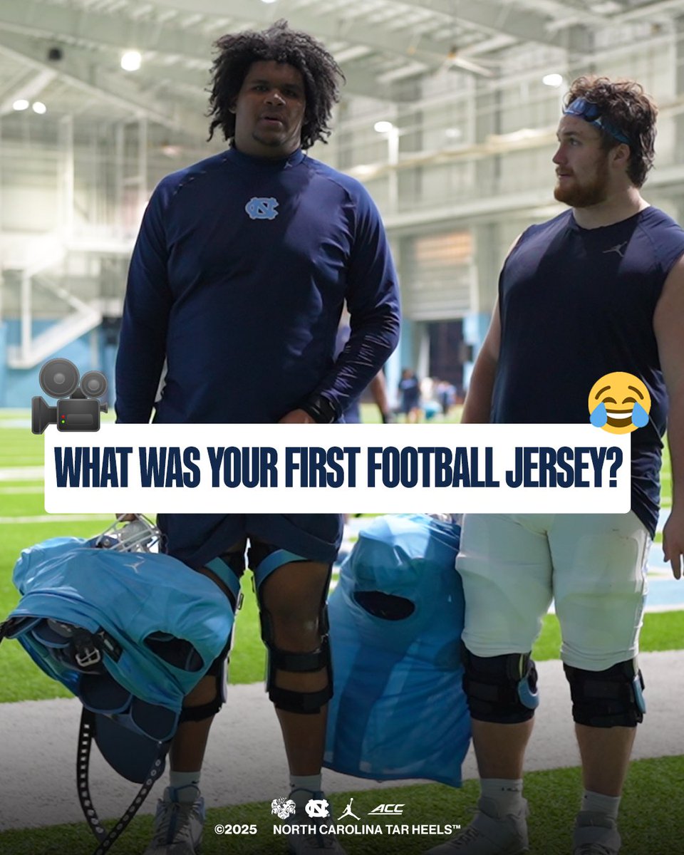 We asked the guys “what was your first football jersey?” Some solid answers 🤣