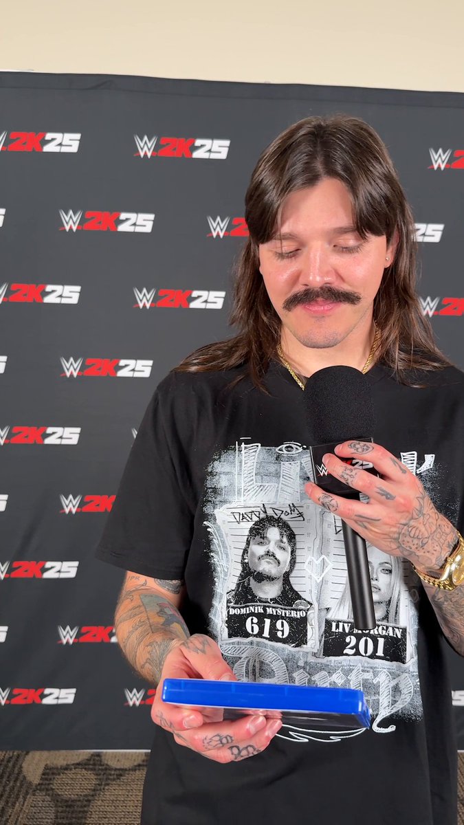 Even Dirty Dom can’t help but acknowledge the OTC looking clean on the #WWE2K25 Standard Edition cover 😤 Dominik