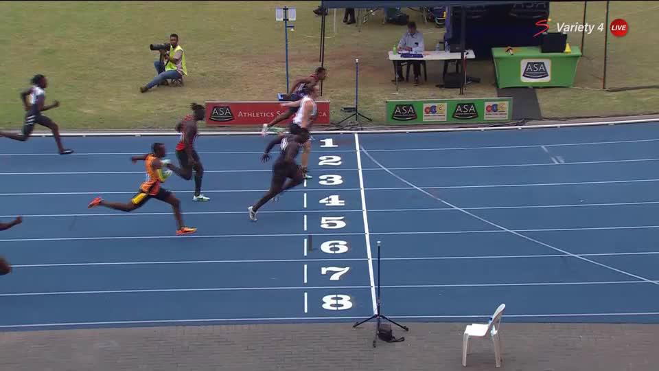 18-year-old Karabo Letebele 🇿🇦 wins the men's 100m at the ASA Grand Prix in 10.19s (0.7). Ferdinand Omanyala 🇰🇪 finished 3rd in 10.22s.