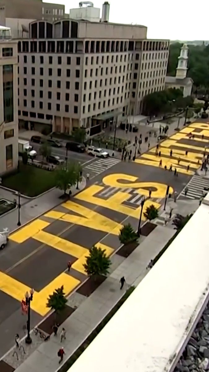 A 'Black Lives Matter' street mural near the White House is being removed following threats to cut federal funding to Washington, DC, if the plaza isn't renamed.