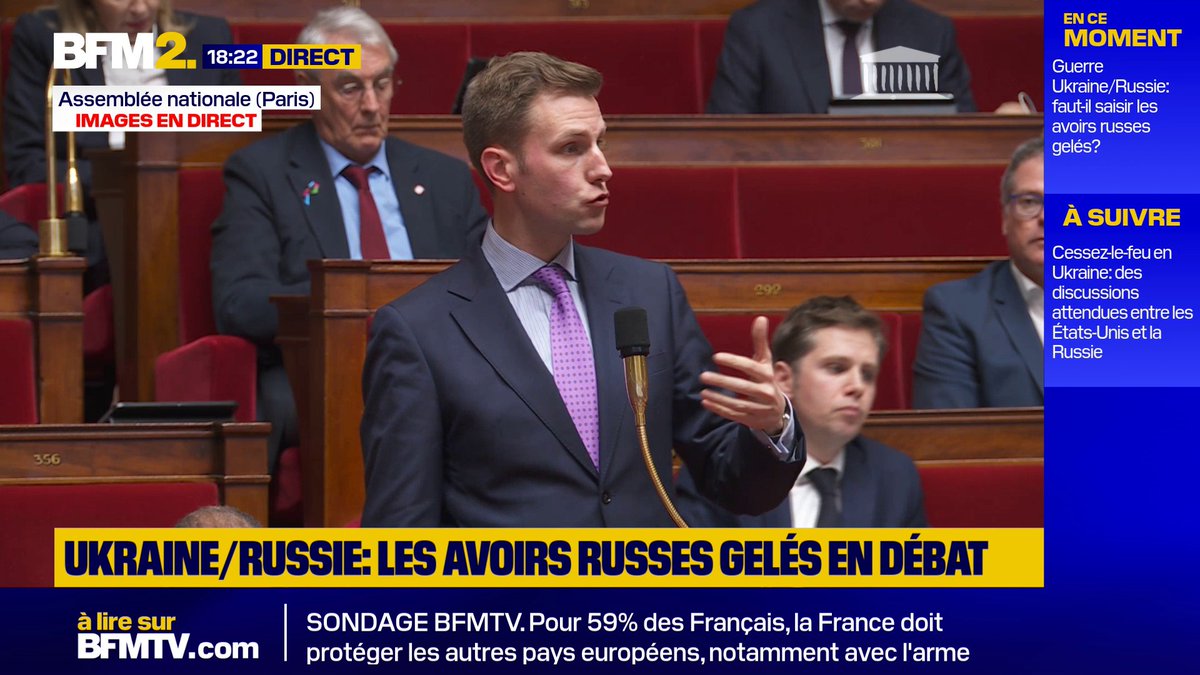 💬"Les seuls 'va-t-en-guerre' qui existent, ils sont au Kremlin, ils sont à Moscou, ce sont vos amis, vous les avez soutenus pendant des décennies, ils vous ont en partie financés" Charles Sitzenstuhl, député EPR du Bas-Rhin, aux députés RN