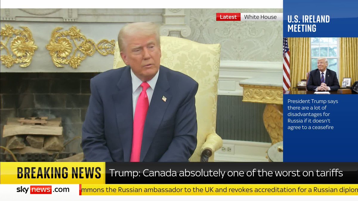 "Will you put tariffs on European cars?" President Trump tells Sky's Stephen Murphy "oh absolutely I will" Live updates ➡️ 📺 Sky 501 and YouTube