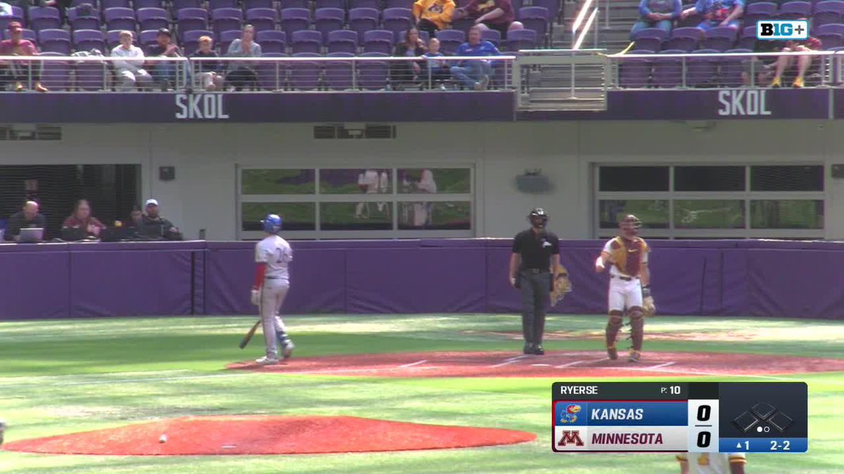 The first career strikeout for Luke Ryerse! Minnesota Football 📺: B1G +