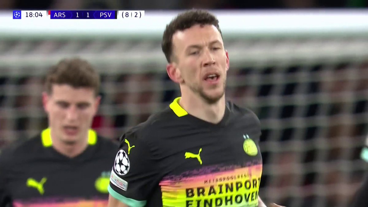 Ivan Perisic levels the score on the night on his return to north London 👀 The ex-Tottenham forward probably enjoyed that one... ⚪️ 📺 TNT Sports &amp; discovery+ UK
