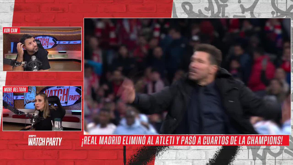 🙁 EL PENAL FINAL: Sergio Kun Aguero y More Beltrán⭐️⭐️⭐️ vivieron así la clasificación del Real Madrid a cuartos de final de la #CHAMPIONSxESPN ▶️ No te pierdas el #WatchParty en #DisneyPlus