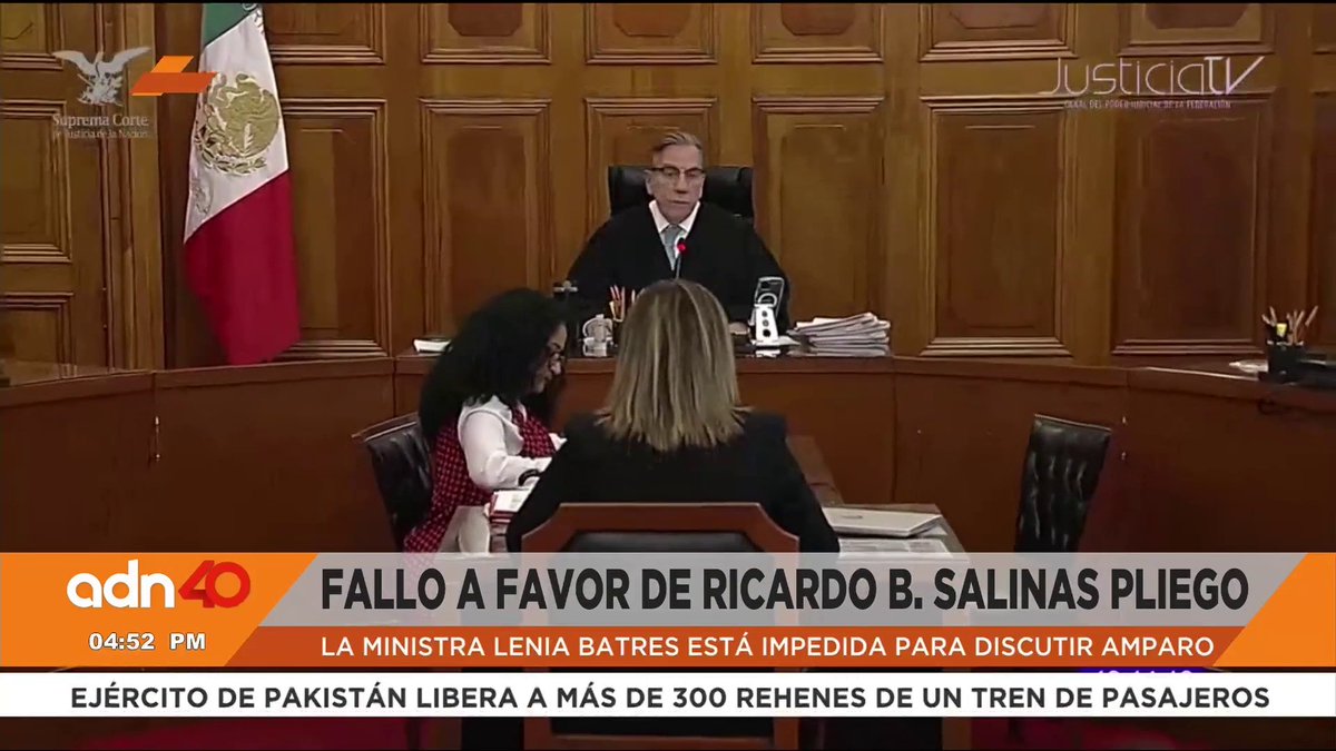 ⚖️ La Segunda Sala de la Suprema Corte decidió por unanimidad que la ministra Lenia Batres (Lenia Batres) no podrá analizar el amparo 492/2023 presentado por @ricardobsalinas, debido a su falta de objetividad