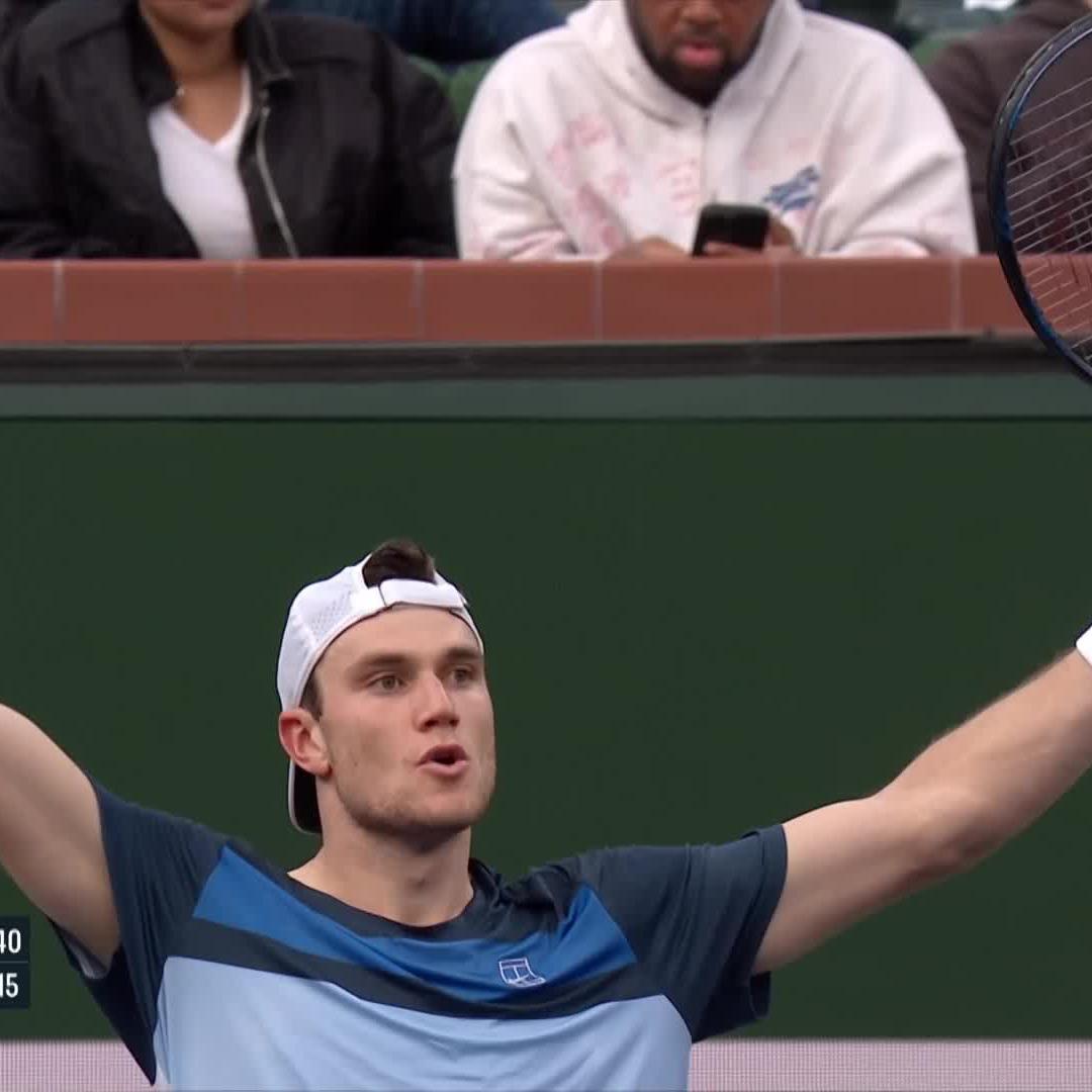 The winning moment 😍 jack draper plays a faultless match as he upsets local hero Taylor Fritz 💪 #TennisParadise