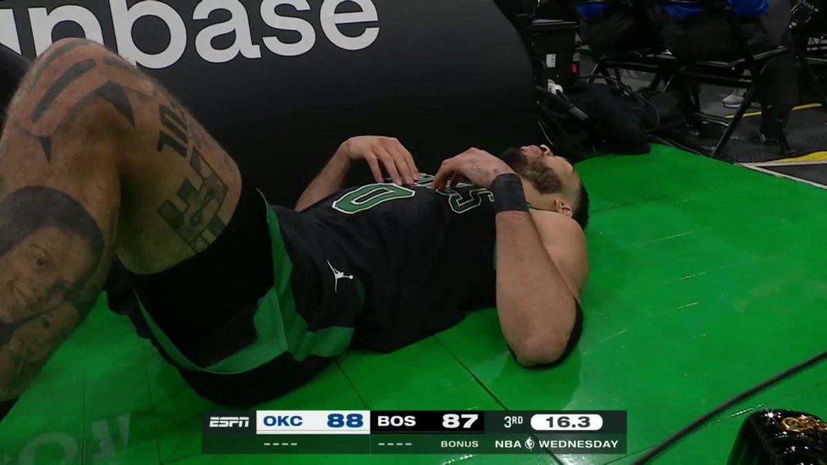JAYSON TATUM AND-1 ☘️ THUNDER-CELTICS IS TIED HEADING INTO THE 4TH ON ESPN 🔥