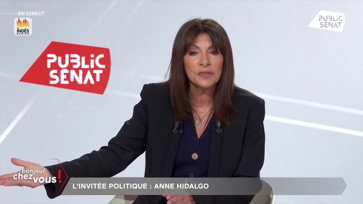 Emmanuel Grégoire candidat à la mairie de Paris : "Je ne pourrai pas soutenir quelqu'un qui a passé son temps à me tirer le tapis sous le pied" affirme la maire socialiste de Paris Anne Hidalgo #BonjourChezVous
