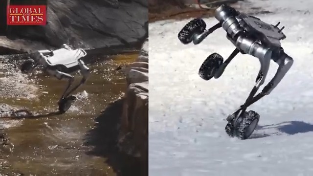 【Video】Meet the all-terrain #robot from the Chinese company Deep Robotics! With its unique combination of wheels and legs, it can effortlessly navigate over water and snow. This model is already making waves in power, rescue, construction, and research. #ChinaTech