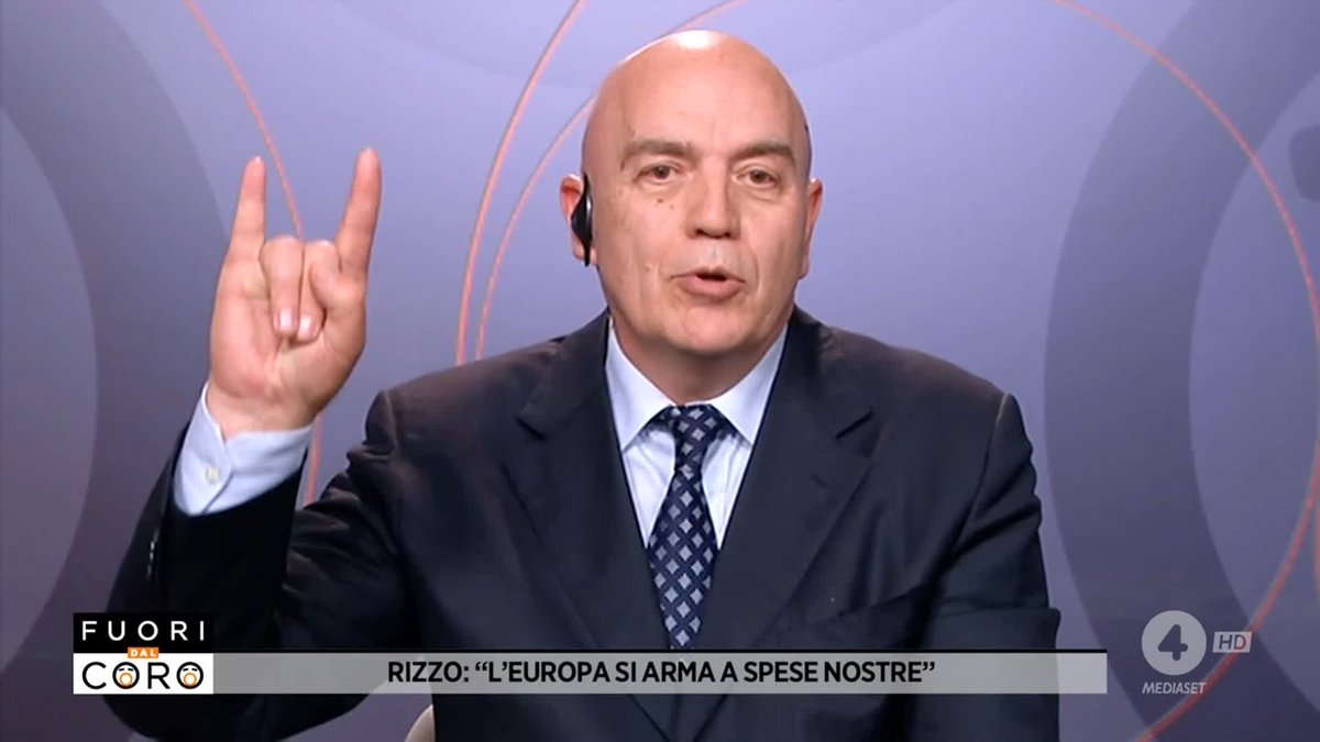 "Non è che se Maurizio Belpietro dice delle cose vere bisogna dire che sbaglia! I signori dell'Unione europea hanno perso la guerra e per salvare la loro poltrona minacciano la guerra mondiale alla Russia" Marco Rizzo (ex Partito Comunista) a #Fuoridalcoro