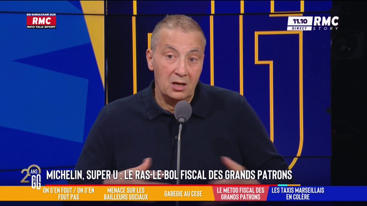 😡 Michelin, Super U : le ras-le-bol fiscal des grands patrons 🗣️ Mourad Boudjellal : "Quand tu montes ta petite boutique, tu paies de l'impôt même si tu n'as pas gagné d'argent. C'est comme si tu dis à un salarié : tu vas payer tes impôts, même si tu n'as pas eu ton salaire." #GGRMC