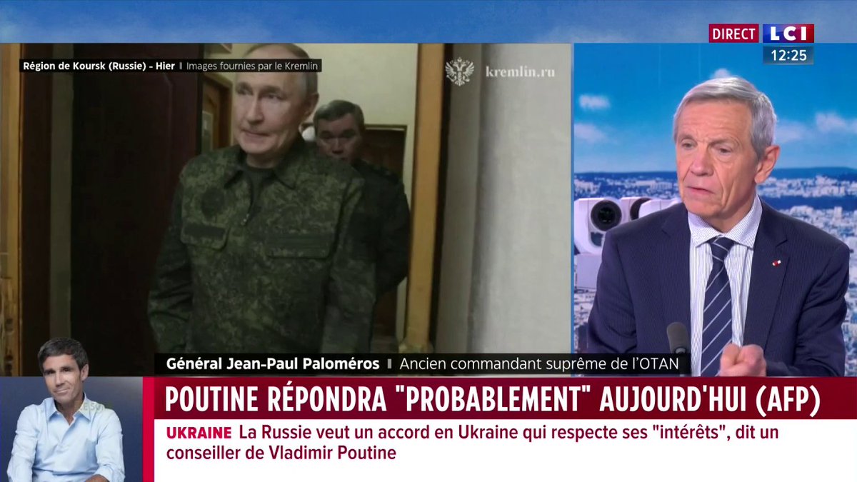 🗣️ Un cessez-le-feu de 30 jours en Ukraine donnerait "un répit" à l'armée ukrainienne, affirme le Kremlin : "ça veut dire que les Russes ne veulent pas de ce cessez-le-feu" réagit le général Jean-Paul Paloméros