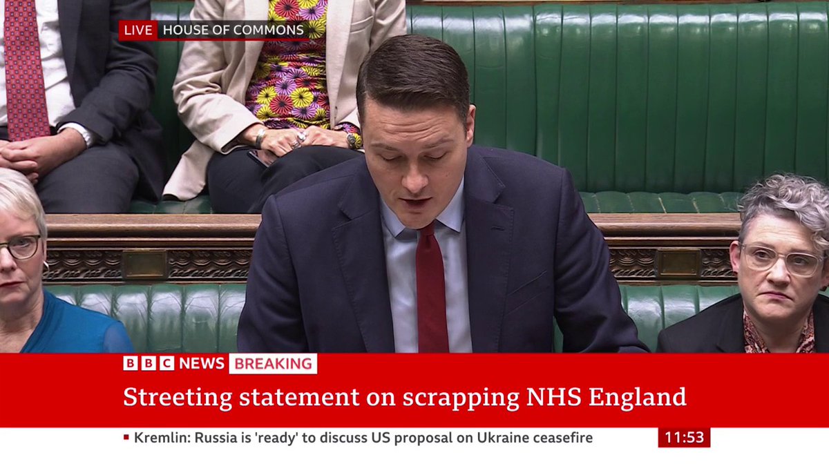 "Today we are abolishing the biggest quango in the world" Health secretary Wes Streeting says scrapping NHS England will make "much leaner top of the NHS" and save hundreds of millions of pounds a year Follow latest updates: