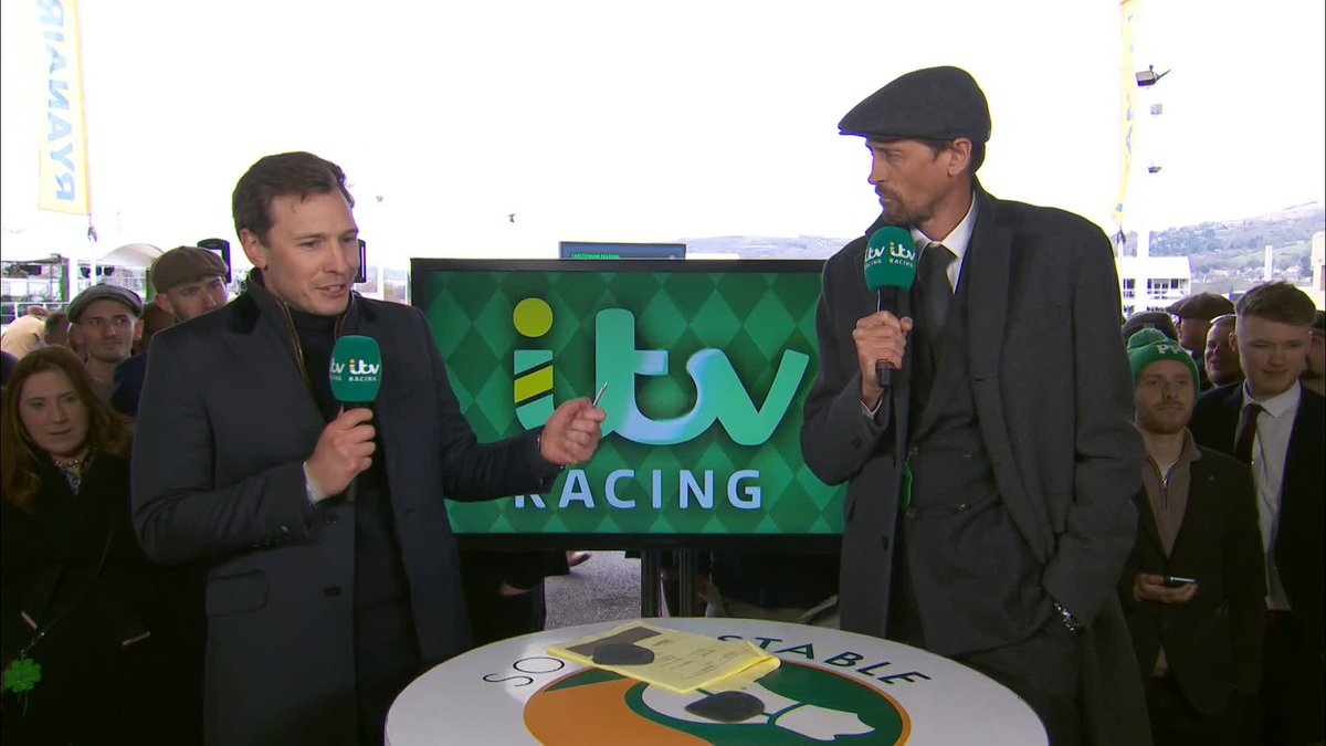 "Abbey likes to ride... horses" 🤣 Thanks for the clarification there Crouchy! #ITVRacing | #CheltenhamFestival | Oli Bell | Peter Crouch | Abbey Clancy