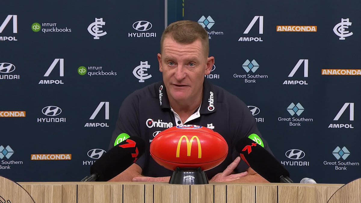 "I'm not going to sugarcoat it." Hear Michael Voss' full thoughts on the Blues' loss to the Tigers: