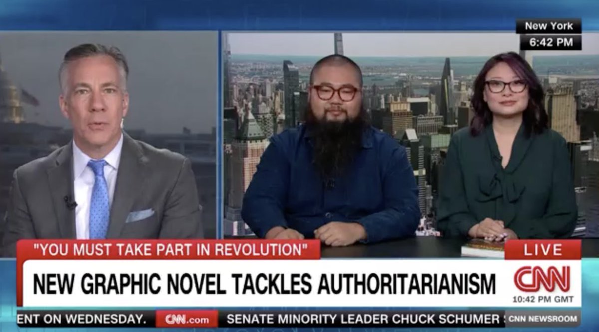 Thank you to Jim Sciutto and CNN International for having 巴丢草 Bad ї ucao and I on for YOU MUST TAKE PART IN REVOLUTION! A story of a fascist US and techno-authoritarian China at war, we're glad our story works for folks from teens to geopolitics wonks. 💥 GRAB YOUR COPY: