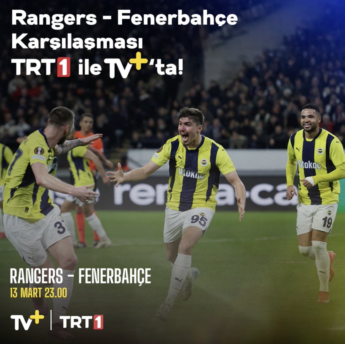 Temsilcimiz Fenerbahçe, Avrupa Ligi Son 16 Turu rövanş maçına çıkıyor; heyecanı TRT 1 ile TV+'ta yaşanıyor! ⏰ 23.00