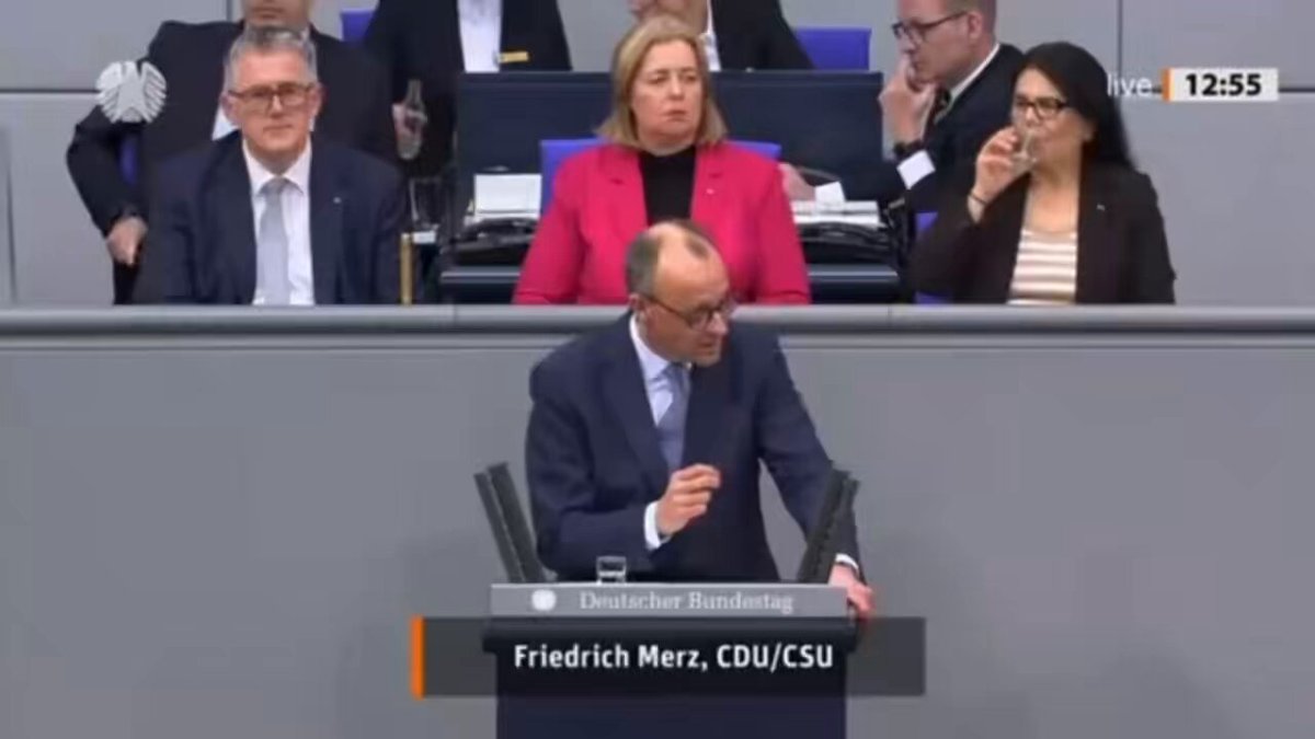 🚨🇩🇪 €50 BILLION CLIMATE CHANGE DEBT SCANDAL‼️ CDU Chancellor candidate Friedrich Merz will add €50 bn to his UNCONSTITUTIONAL €500 bn debt bill - for the climate. The conservative pretender is BEGGING for a coalition with the MARXIST Green Party! WE WARNED YOU!