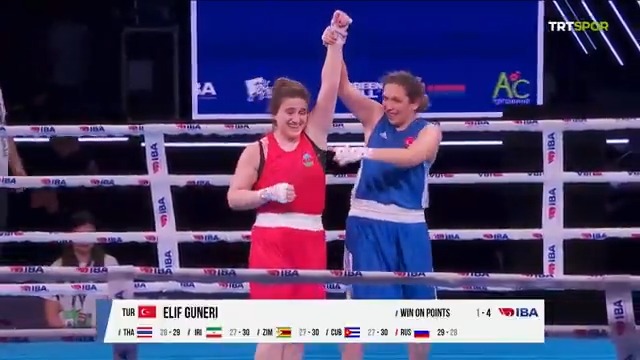 🇹🇷Elif Güneri yarı finalde! 🥊 Kadınlar Dünya Boks Şampiyonası +81 kilo çeyrek final maçında ringe çıkan Ankaragücü'nün milli sporcusu, Azerbaycan'dan Aynur Rzayeva'yı mağlup etti ve madalyayı garantiledi. Tebrikler Elif! 👏