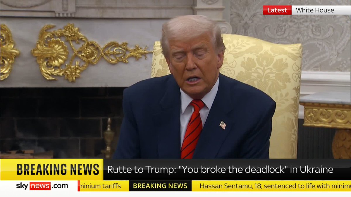 "We're getting word that things are going okay in Russia" President Trump appears optimistic about the ongoing discussions in Russia between his envoy Steve Witkoff and President Putin Live updates ➡️ 📺 Sky 501 and YouTube