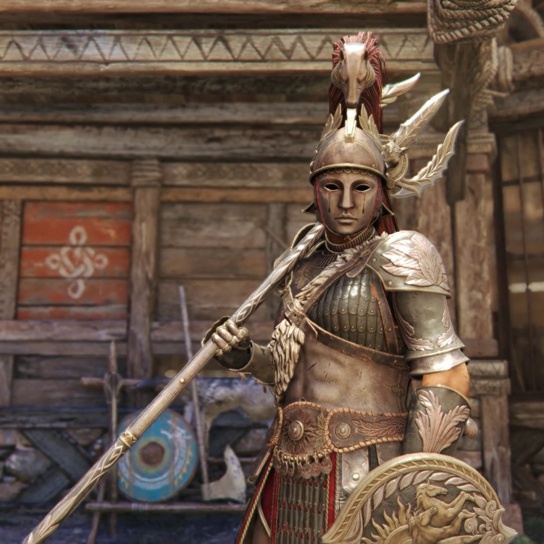 Take on the appearance of Queen Kalliopi, fallen leader of a tribe of female riders turned superstar gladiator.