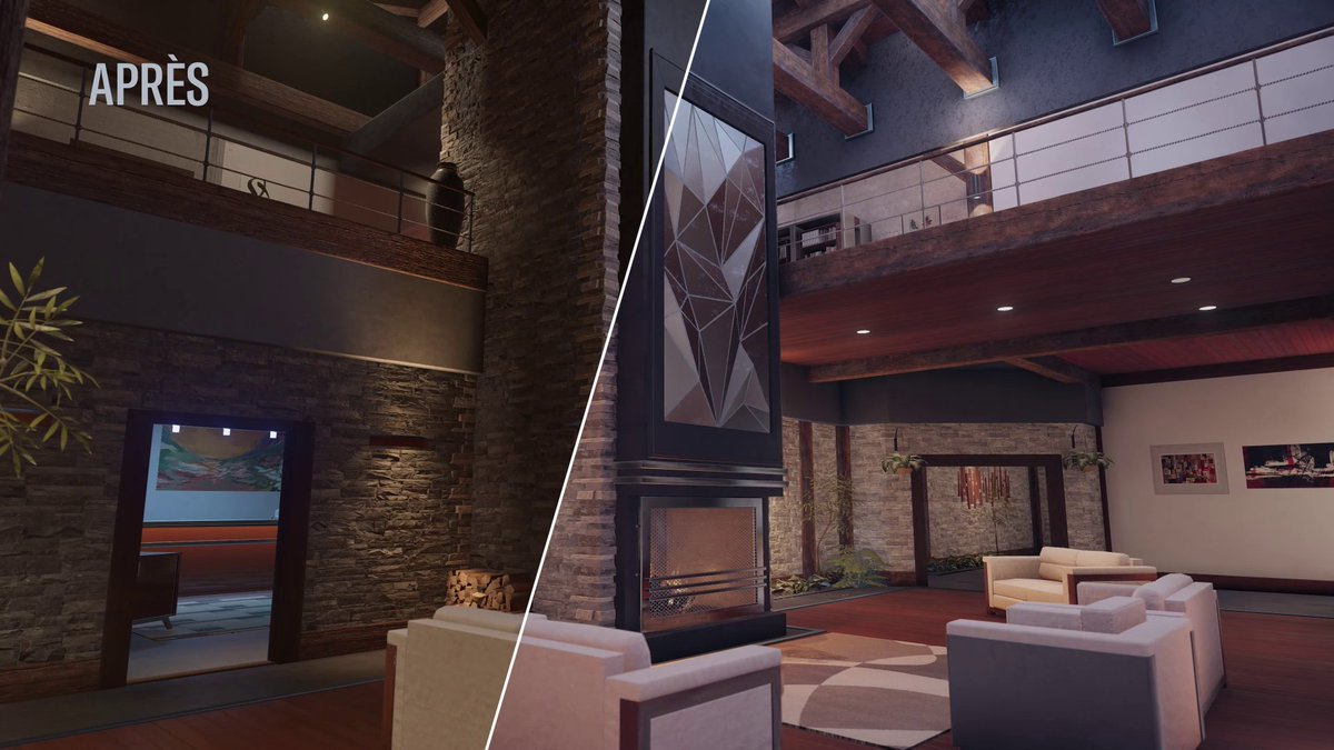 Siege X amène une amélioration visuelle des cartes classiques de Siege, avec de nouvelles lumières, de nouvelles ombres et des textures 4K ! 🤩 Au lancement, 5 cartes seront entièrement modernisées : 🗺️ Café 🗺️ Clubhouse 🗺️ Chalet 🗺️ Frontière 🗺️ Banque